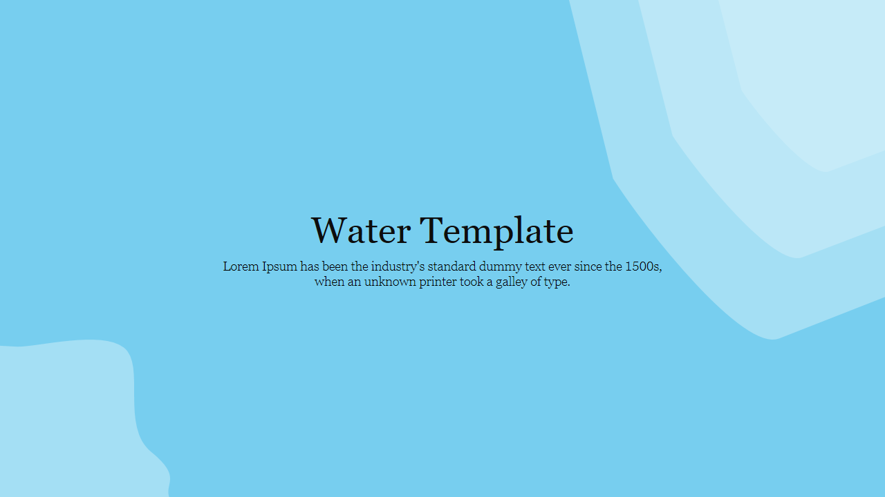 Effective Water Template PowerPoint Presentation Design